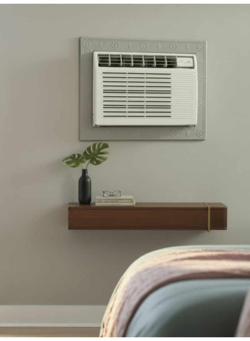 بهنس برواز مكيف شباك ذكي بلاستيك رمادي جاهز عالي الجودة براويز مكيفات شباك لاحاجة الى مسامير التثبيت اطار و ديكور المكيف الشباك مانعة للغبار والحشرات يحافظ على هواء التكييف كاملا بالغرفة سهولة الفك التركيب التنظيف - Image 4